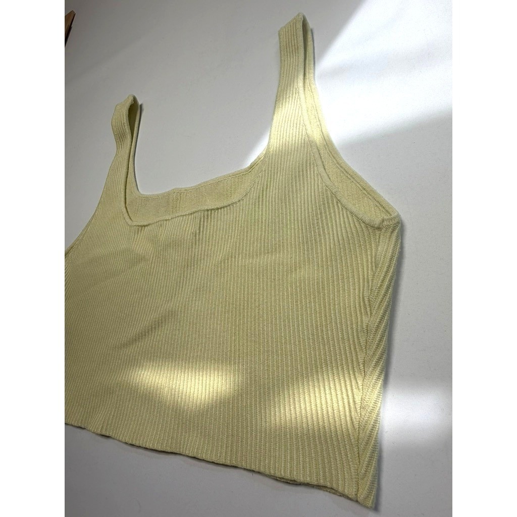 House of Harlow 1960 Ribbed Cropped Tank Top Large Knit vintage inspired