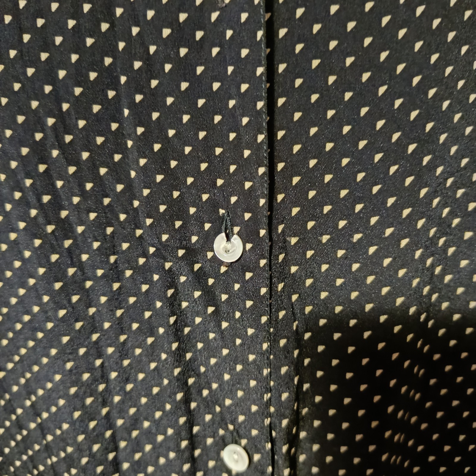 Vintage Dress Black Cream Polka Dots Size 34 36 XS S Midi Retro Pleated Skirt Pockets