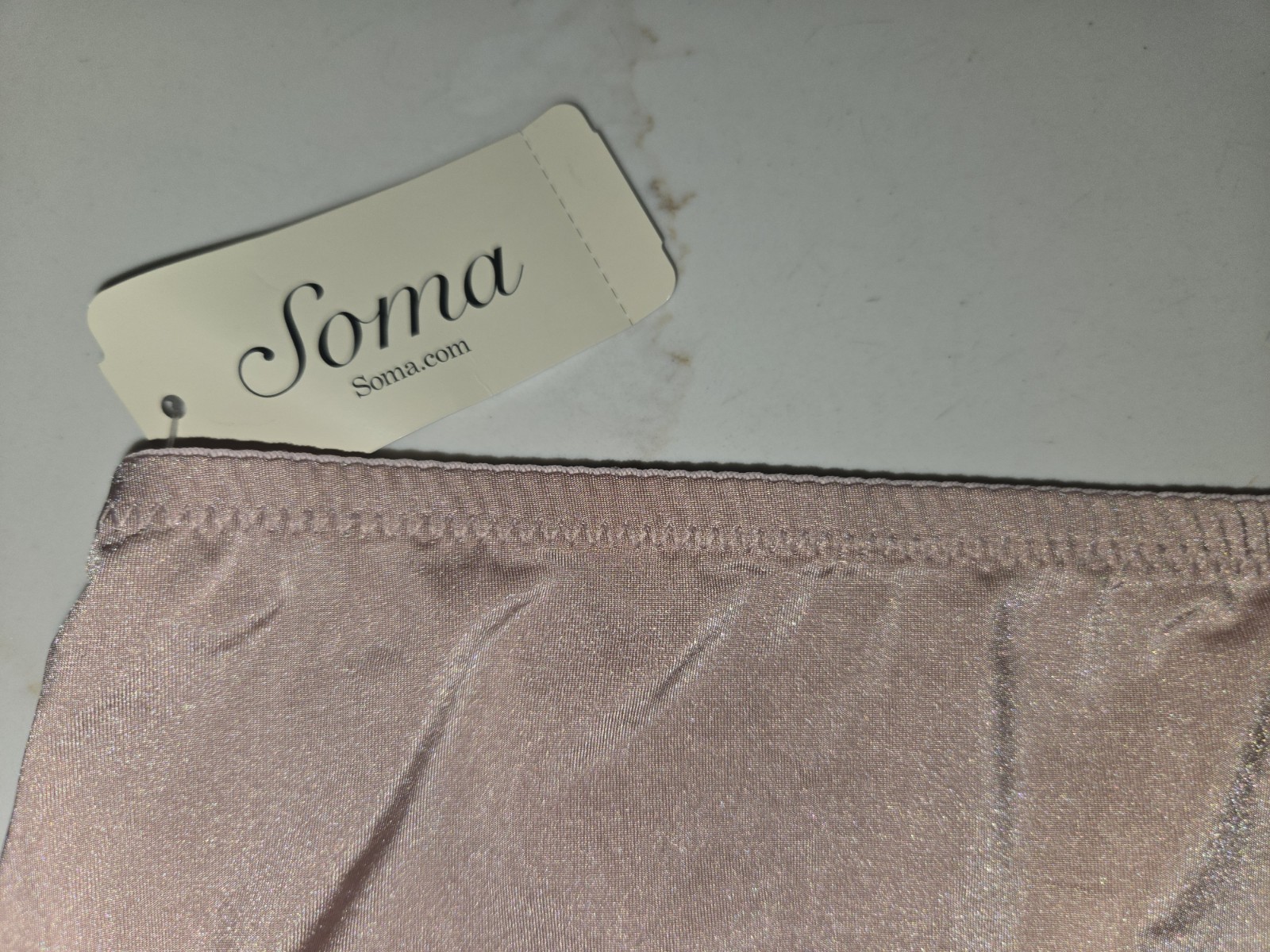 Vtg. NWT SOMA Sensuous Lace Hipster Panties Size Large Pink Marsala RARE!
