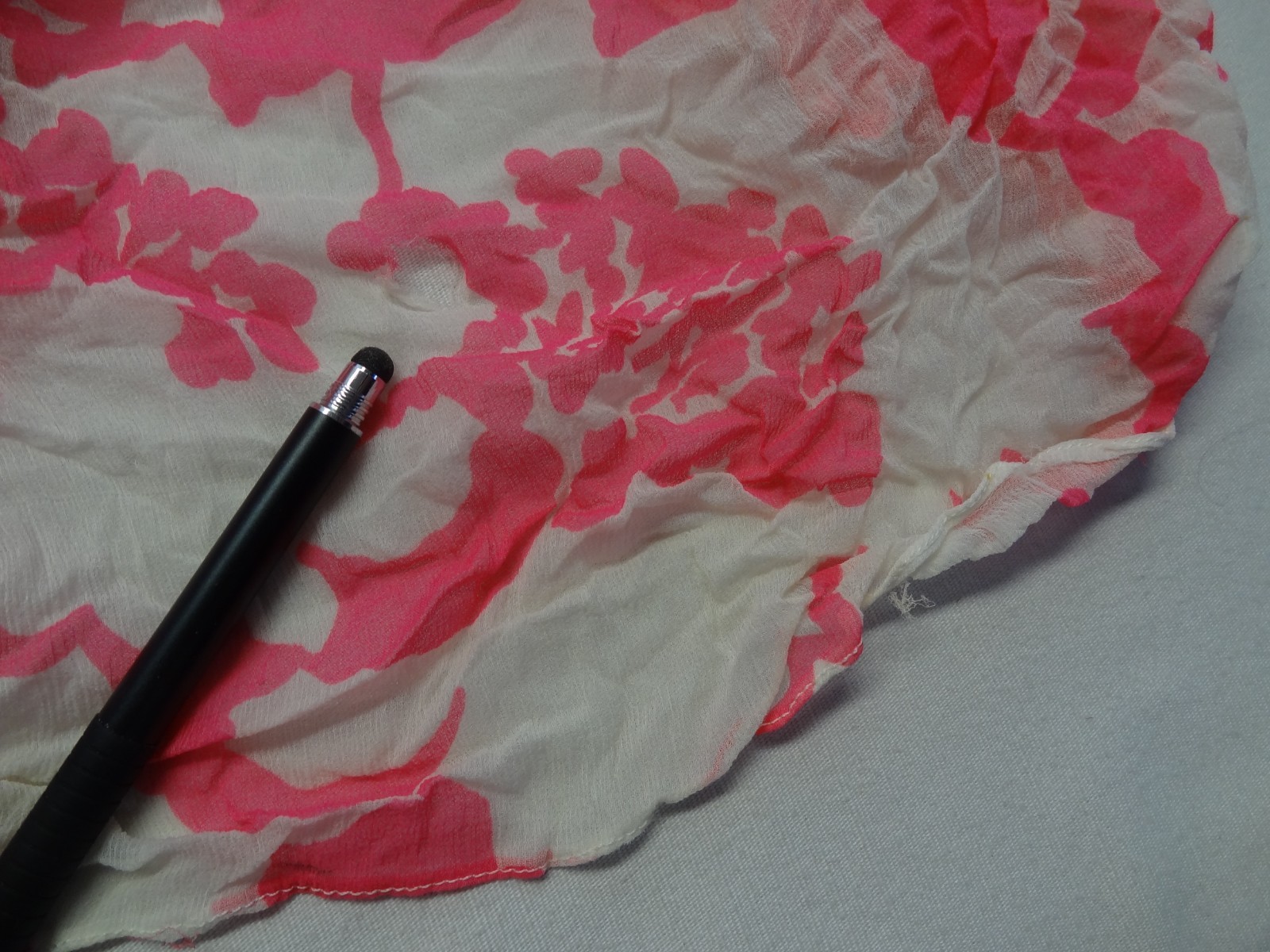 VTG XS Floral Dress Pink White Talon Zipper ILGWU Union Made in USA Long Maxi