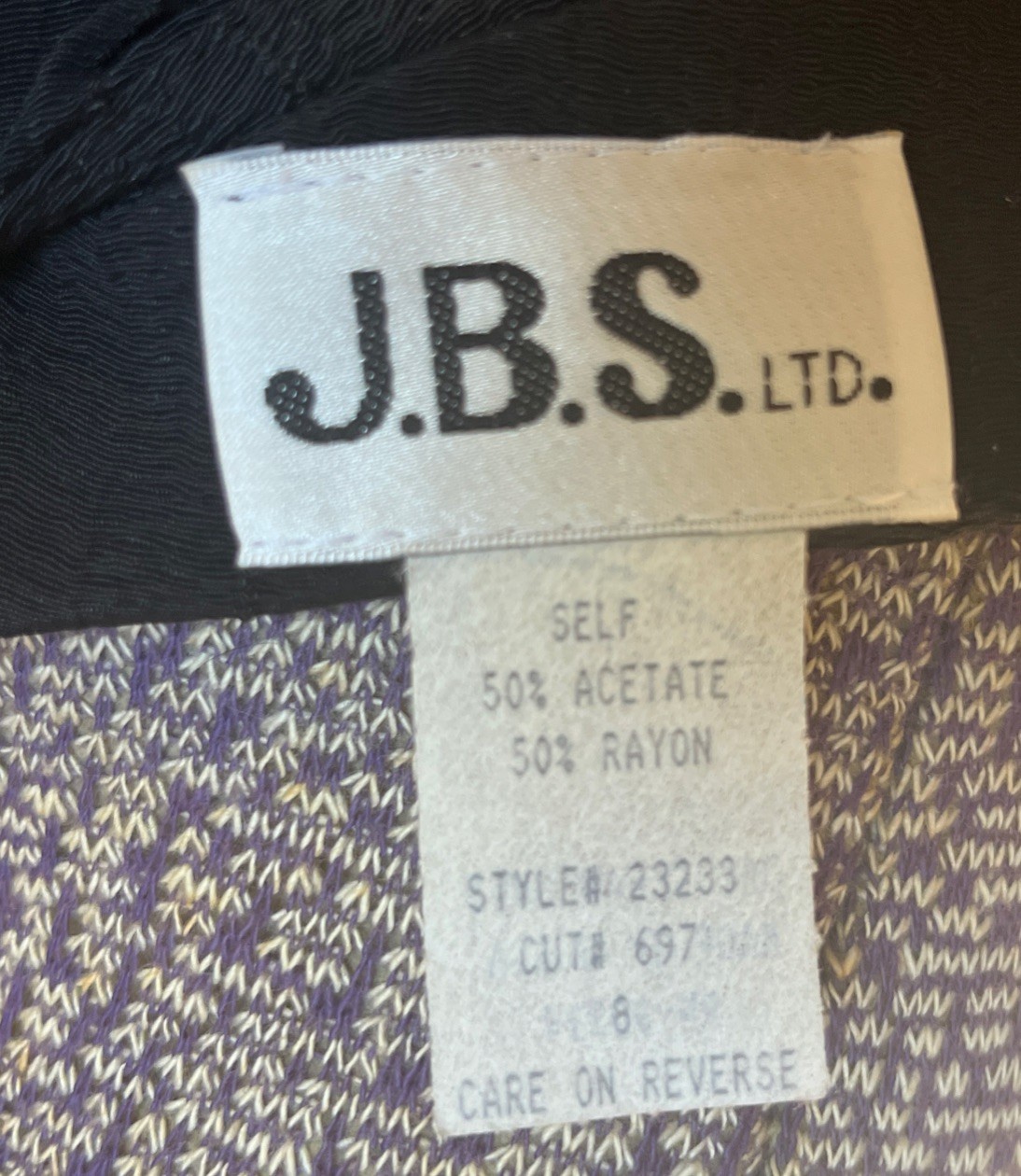 Vintage 90’s J.B.S. Ltd Women’s Dress Sz 6 Rayon Blue Midi Long
