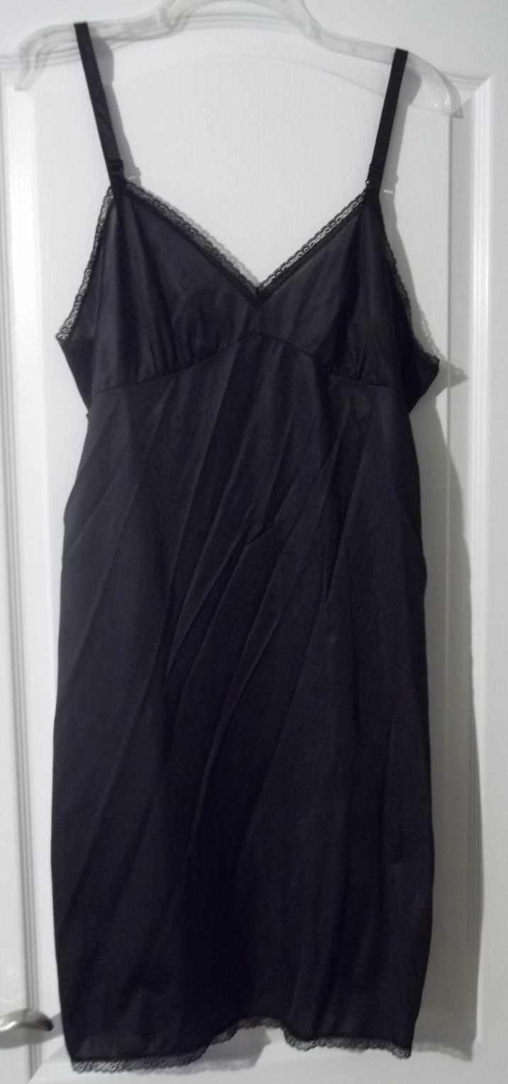Bradley Nylon and Lace Full Slip Dress Union Made in USA Lingerie Pin Up Size 40
