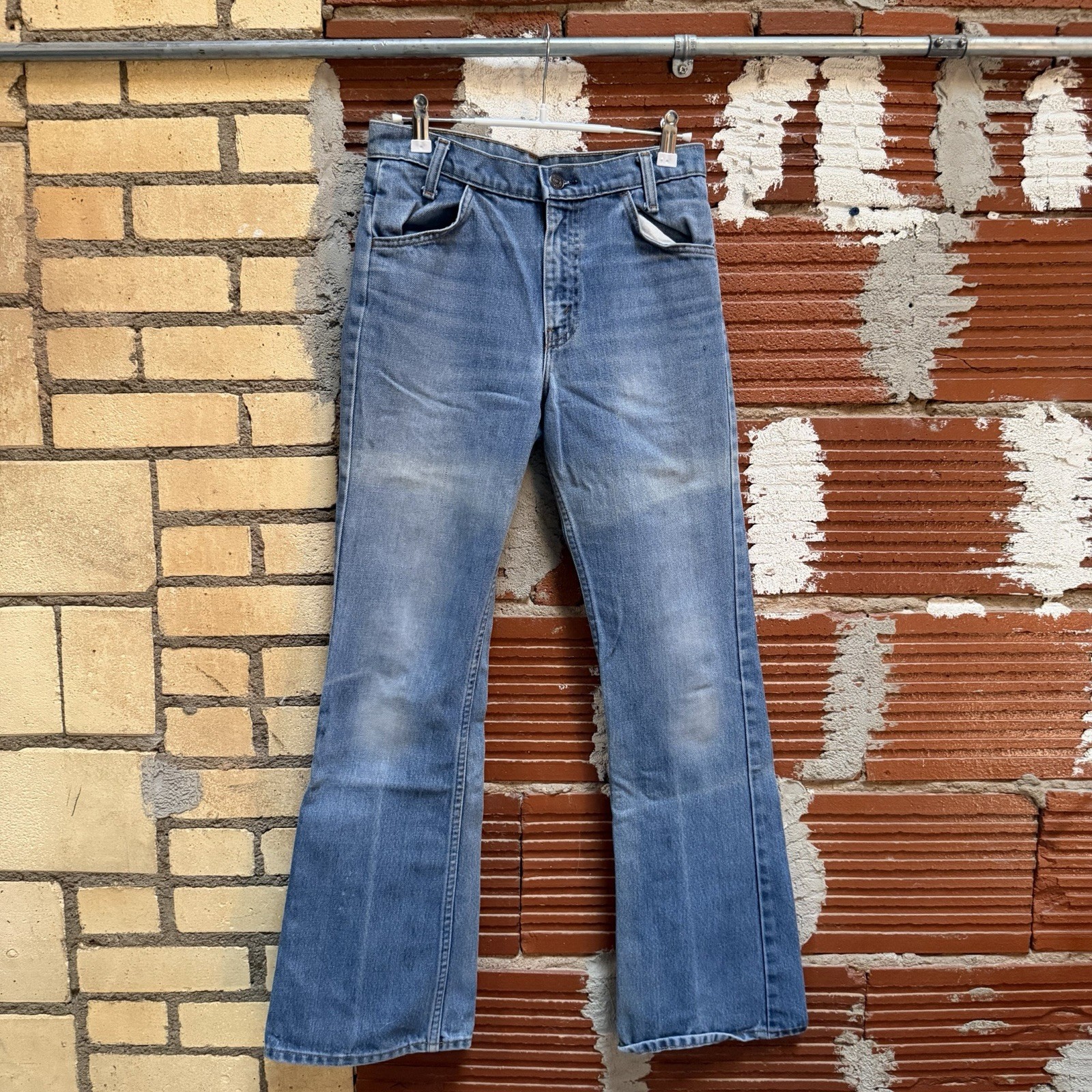 Vintage 70s Levi’s 746 Orange Tab Bell Bottom Jeans 28×31 USA Flare