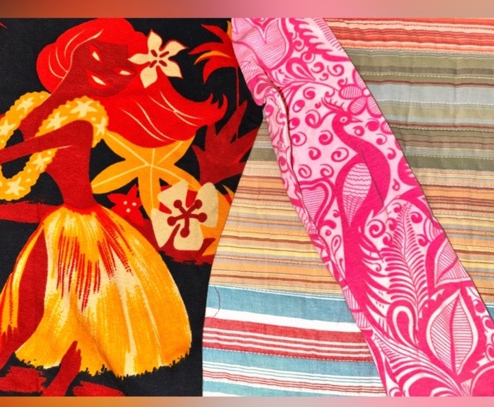 Vintage Rare Custo Barcelona Tropical Hawaiian Dancer Long Sleeve Shirt