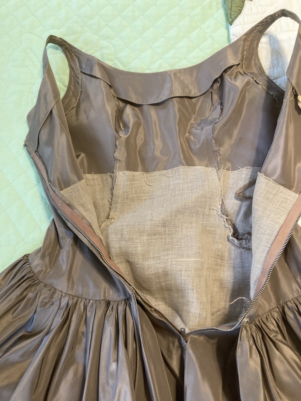 Vintage 1976 Ladies Gray Taffeta Dress & Jacket-size 12-small, Petite-VGUC