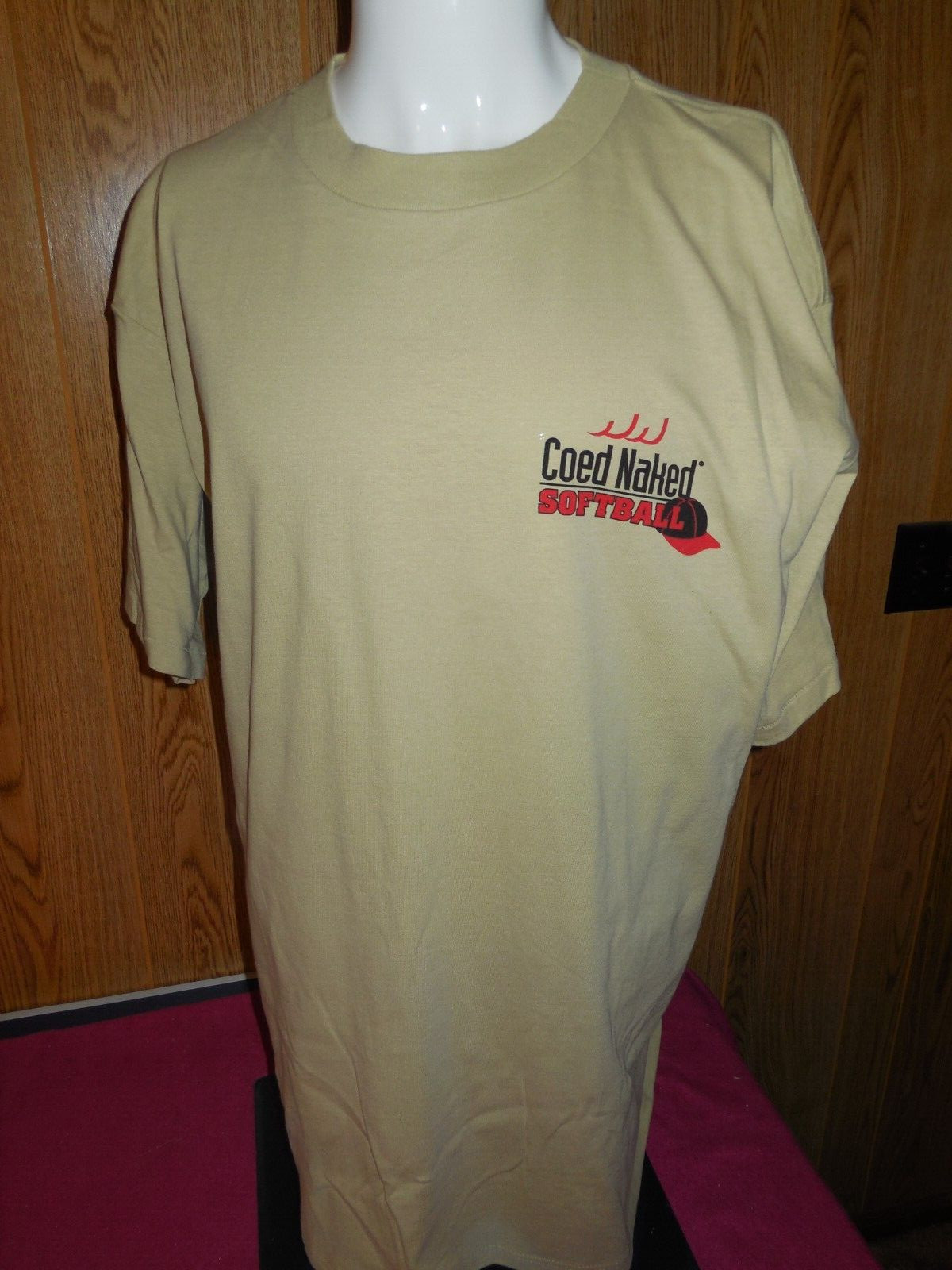 Y8 Vtg 90s Coed Naked Softball Size XL Single Stitch Tee T-shirt
