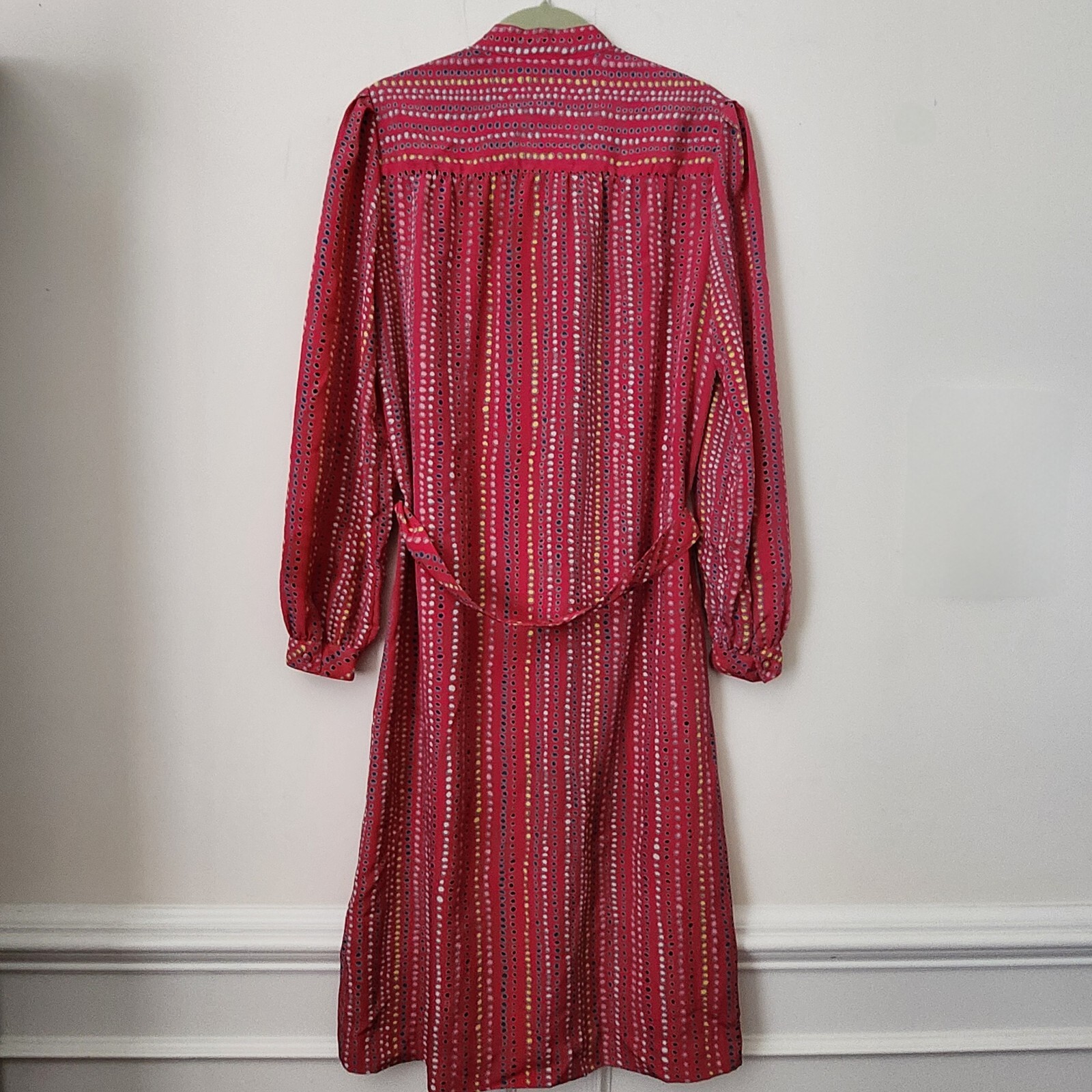 Vintage Schrader Sport New York 100% Polyester Belt Dress 10 Made in Korea