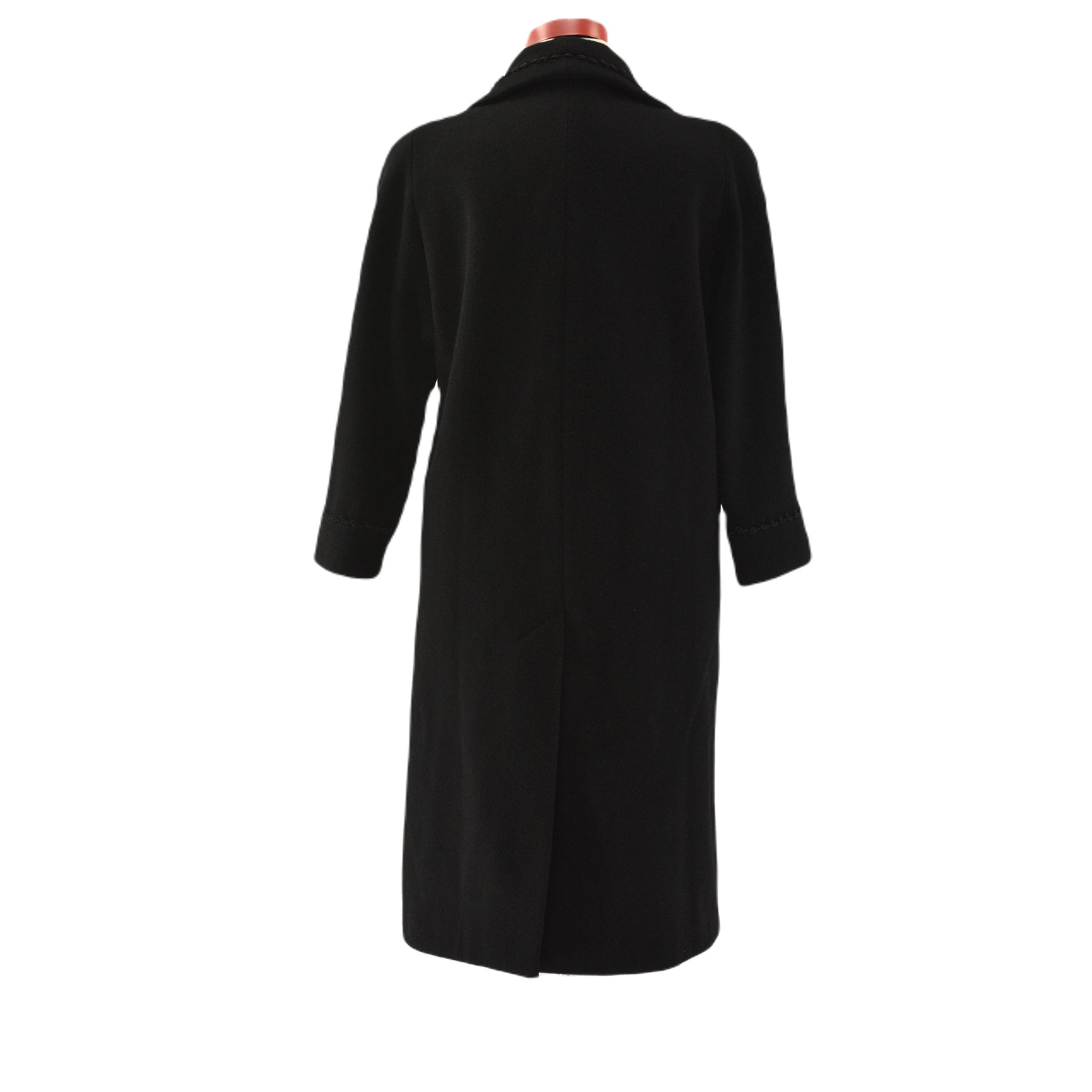 Donnybrook Black Corded Topcoat for Women Goth % Wool P Petite Vintage Coats
