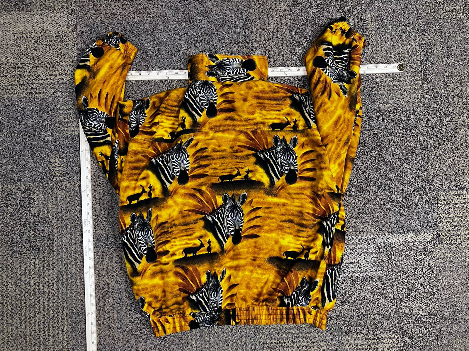 Vintage 1980s Kaktus Plus Zebra Animal All Over Print AOP Jacket Women’s XL/XXL