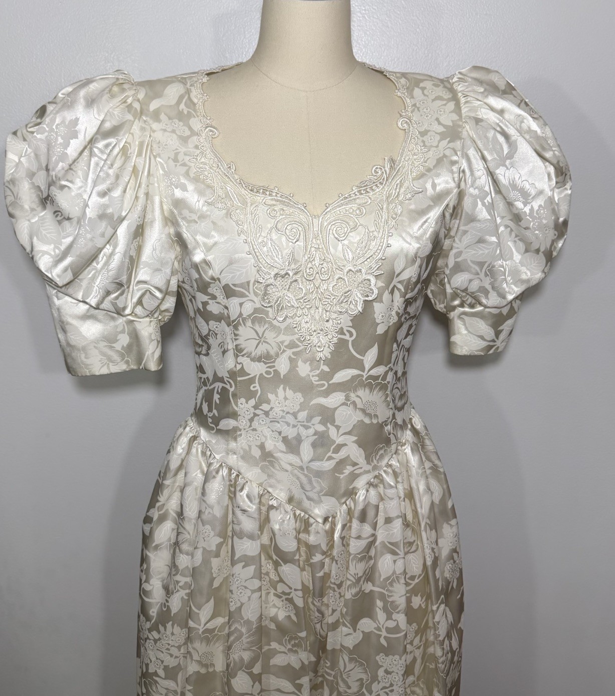 Vintage Dress Wedding 1980s 5/6