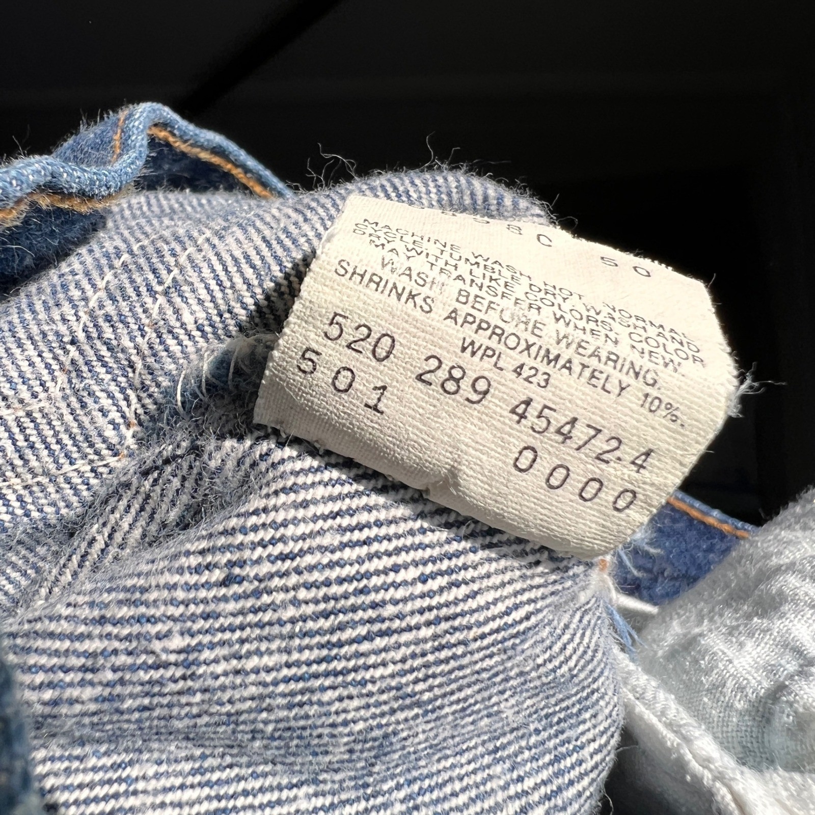 Vintage 501 Jeans Size 30 Blue Made in USA High Waisted Straight Leg Denim