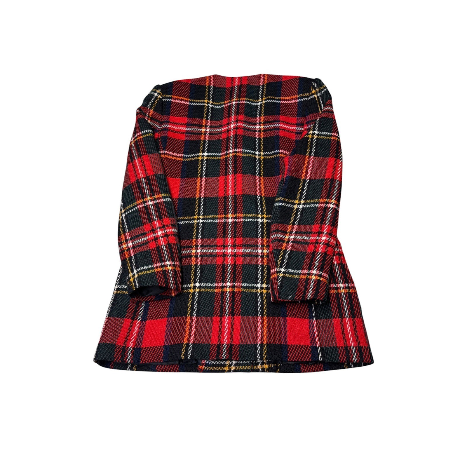Vintage Herbert Grossman Cynthia Sobel Red Plaid Suit Set Size 8 W26 L24 USA