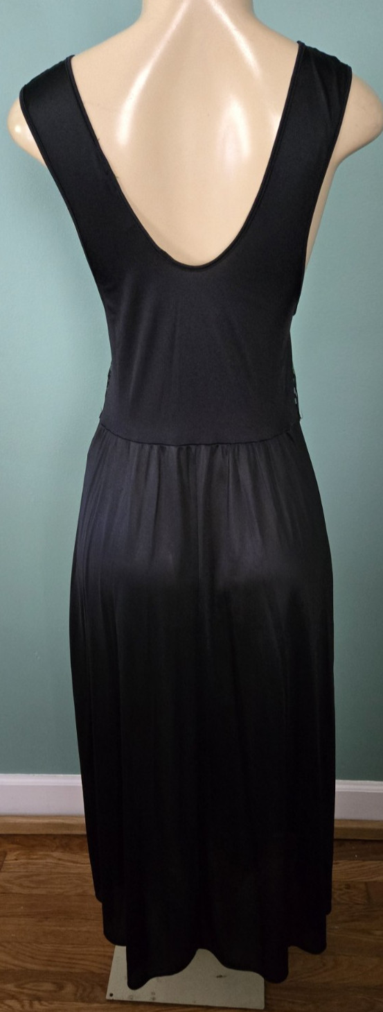 Adonna Black Olga Style Nightgown Size Small
