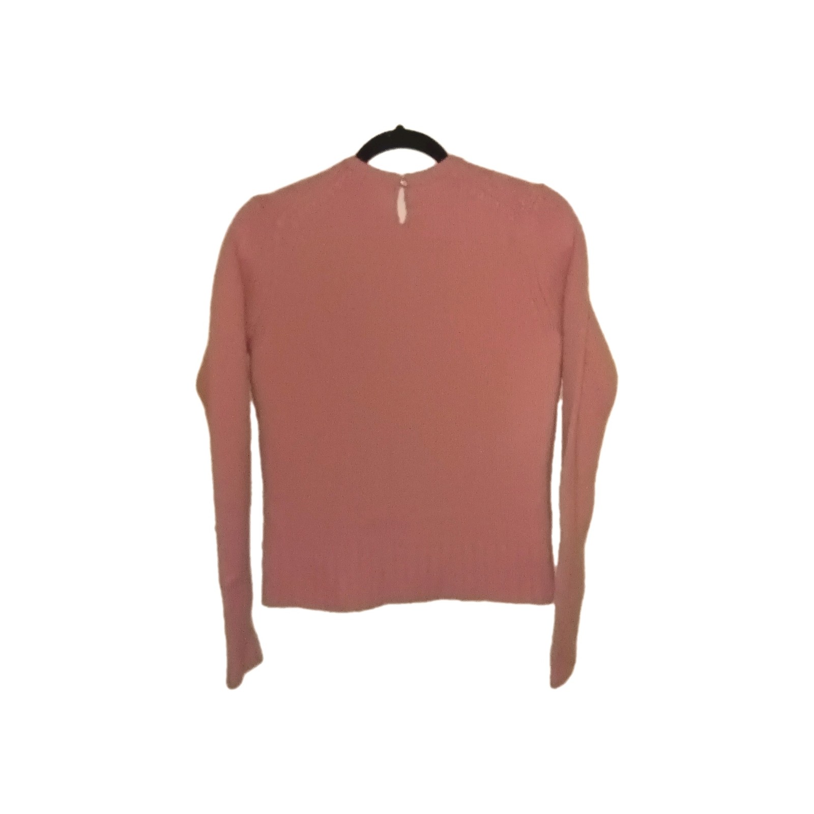 Vintage Gap Womens Pink Angora Rabbit, Wool,Cashmere Blend Cable Sweater Size M