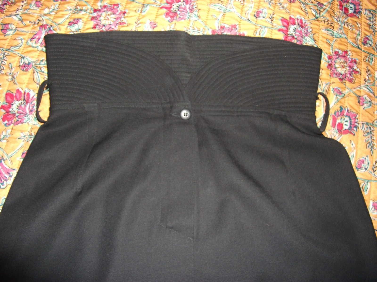 Vintage Claude Montana Paris Wool Skirt 1980s Black Made in Italy Lined