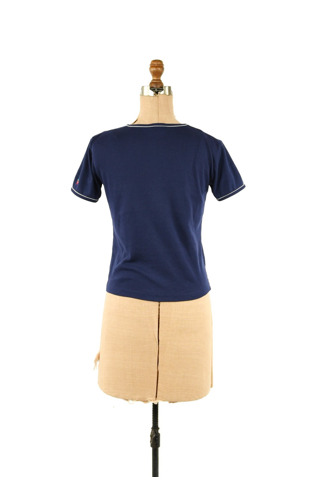 Vintage 70s 80s Navy Blue Novelty Strawberry Short Sleeve Baby Doll T Shirt M L
