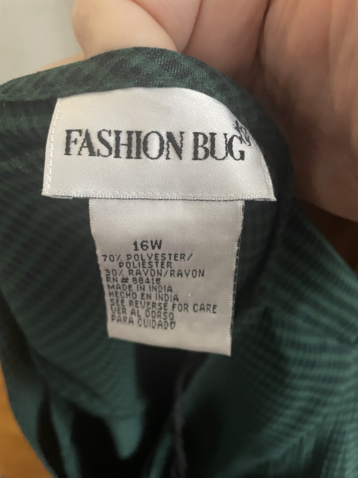 Fashion Bug Vintage 90s Green Gingham Midi Dress Womens 16 Office Wear To Work