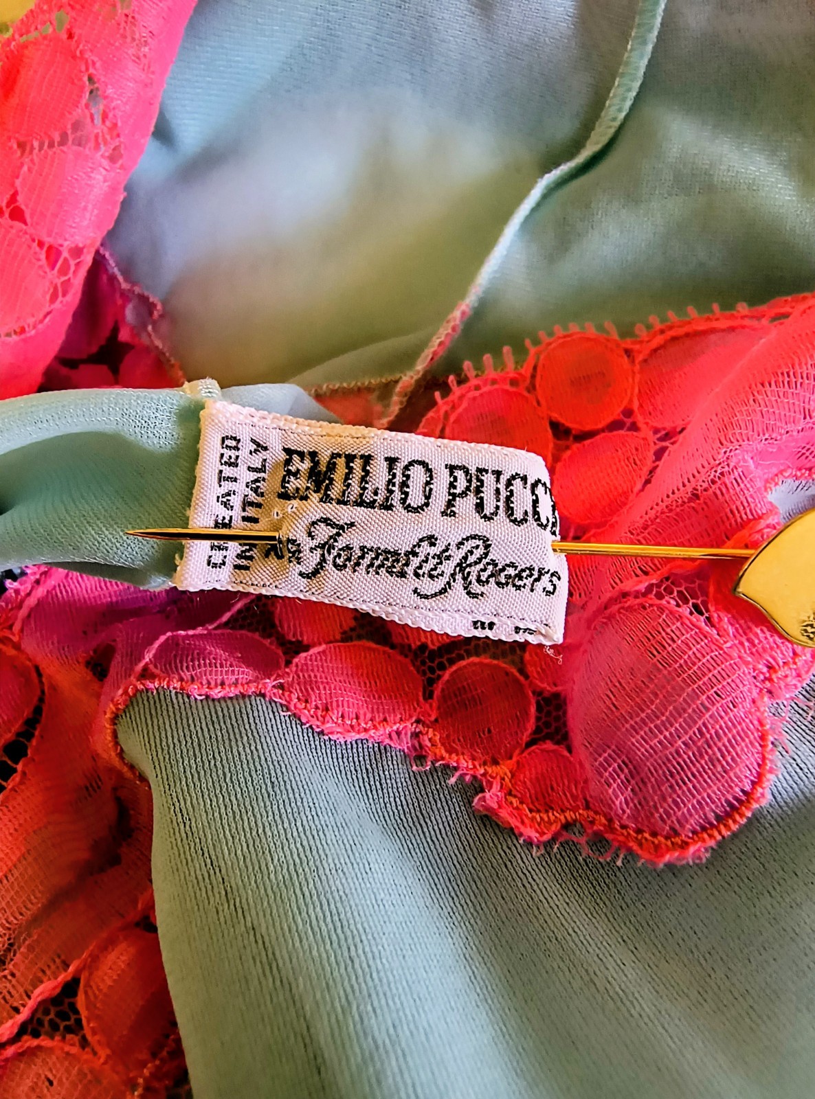 Vintage EMILIO PUCCI FORMFIT ROGERS SLIP NIGHTIE Babydoll