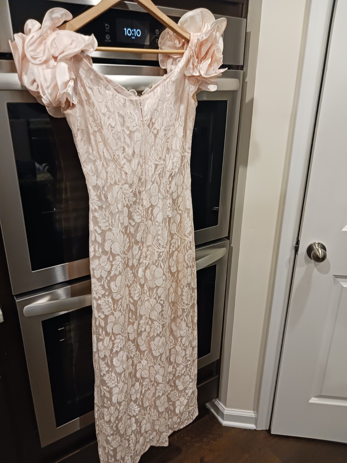 Vintage Michaelangelo Pink Lace Beaded Dress XS-Small