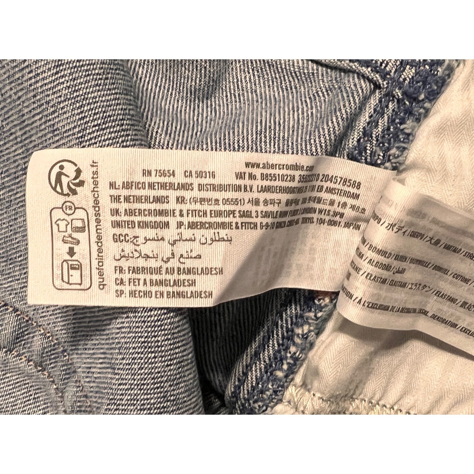 Hollister Curvy High Rise Jeans W35S Vintage Stretch Light Wash