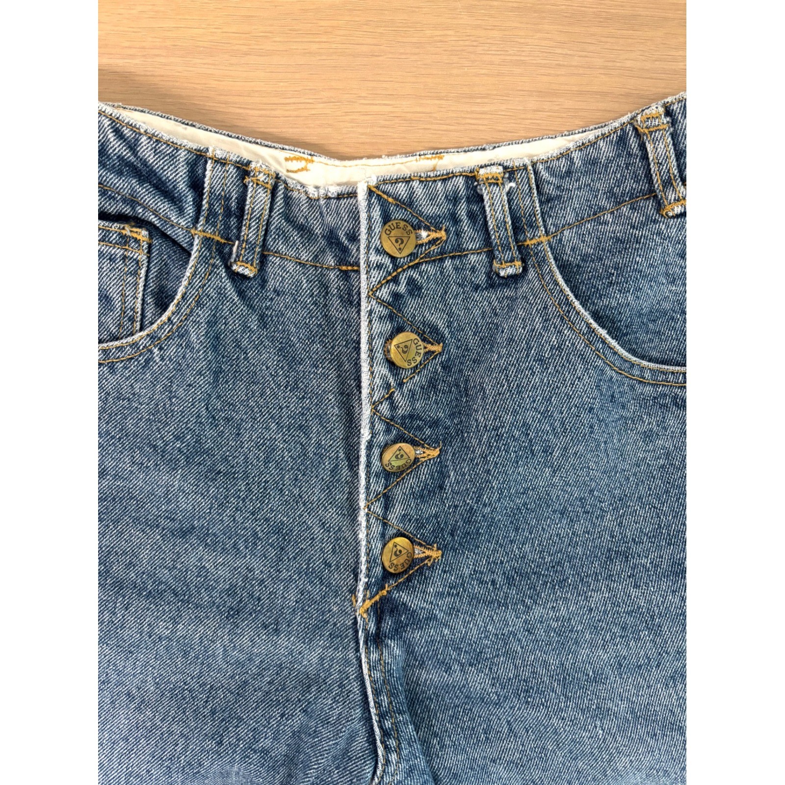 Georges Marciano for Guess Vintage High Waisted Tapered Button Fly Jeans Blue 29