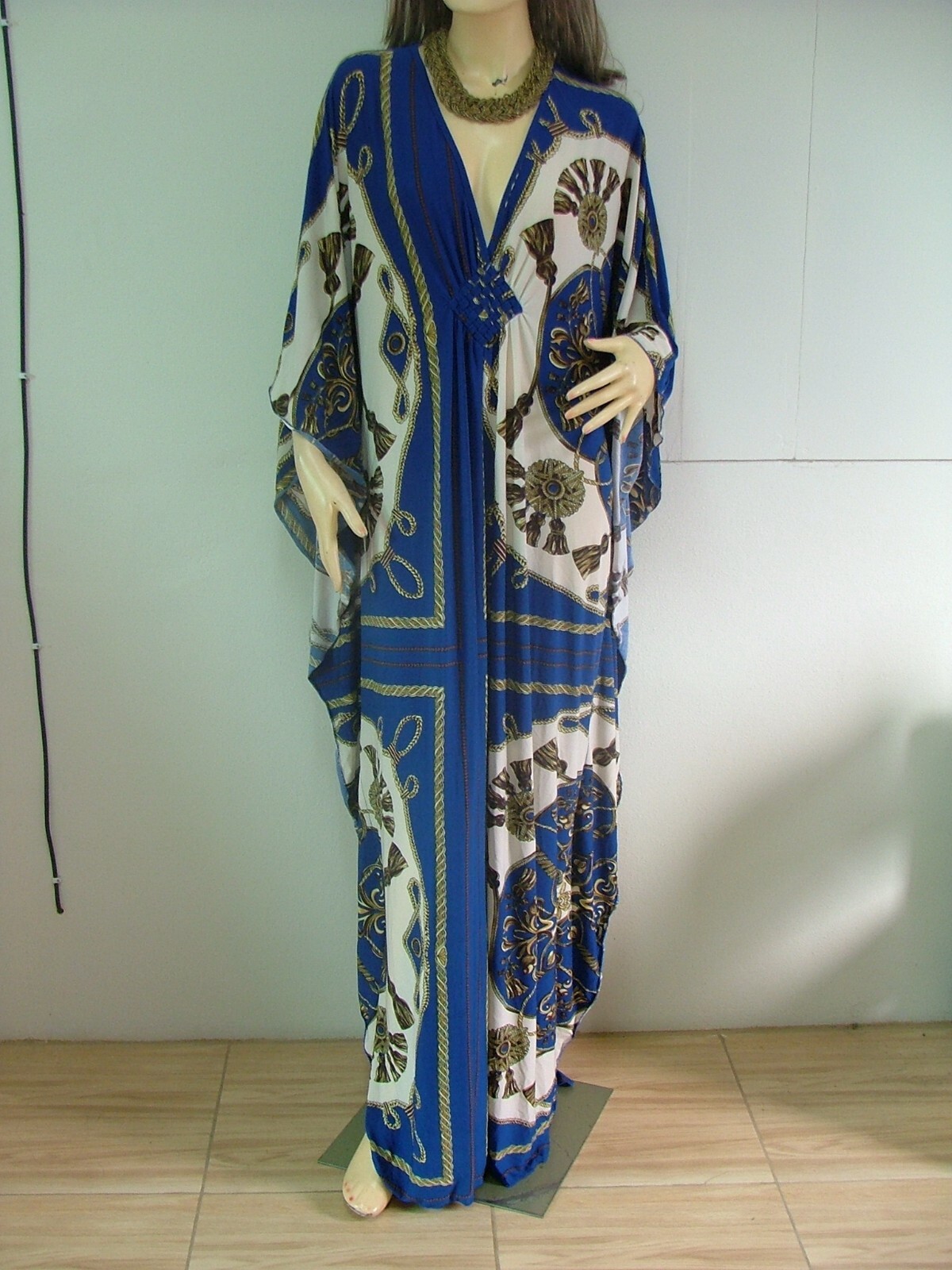 Vtg Dress Hippie Gypsy Kaftan Kimono Gothic Cocktail Party Plus Maxi XXL 4XL