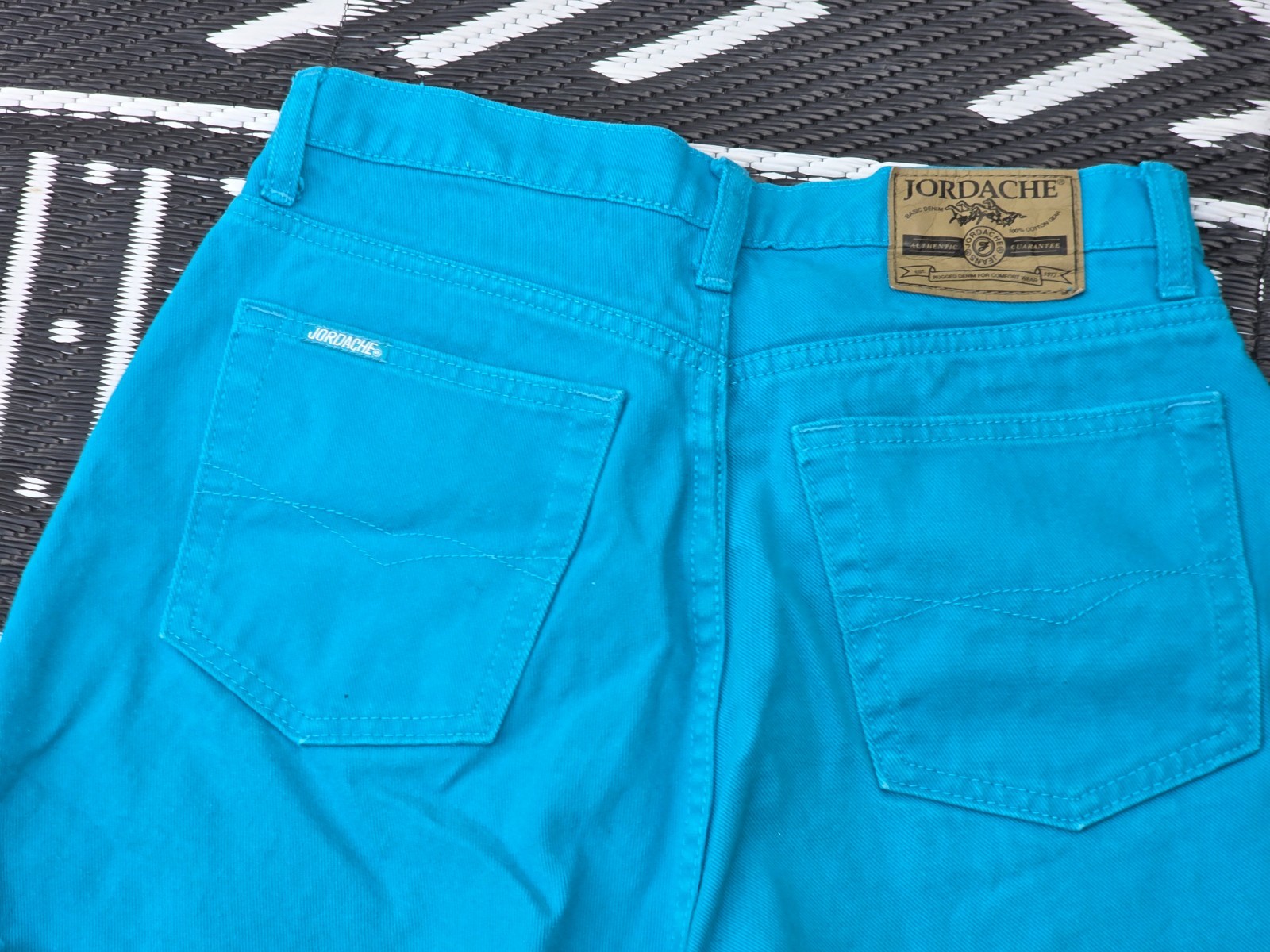 Vintage Denim Jean Shorts JORDACHE TURQUOISE 13/14 1980’s EUC