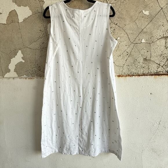 Vintage Sleeveless Dress Cotton House Dress Ditsy Floral Field Gear Womens XL