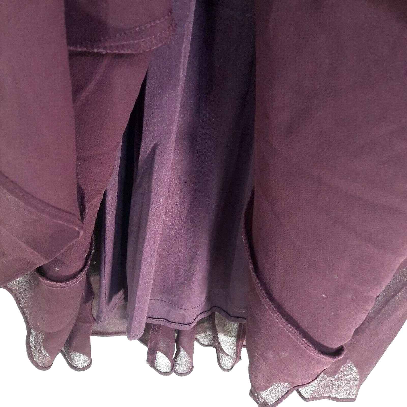 Vintage R&M RIchard Beaded Sheer Maxi Dress Sz 14 Burgundy Whimsigoth Dark Fairy