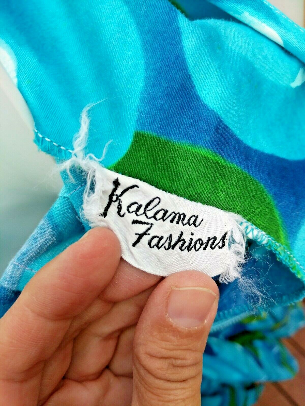 VTG Kalama Fashion Hawaiian Hawaii Dress Jumper Romper Culottes Jumpsuit Floral