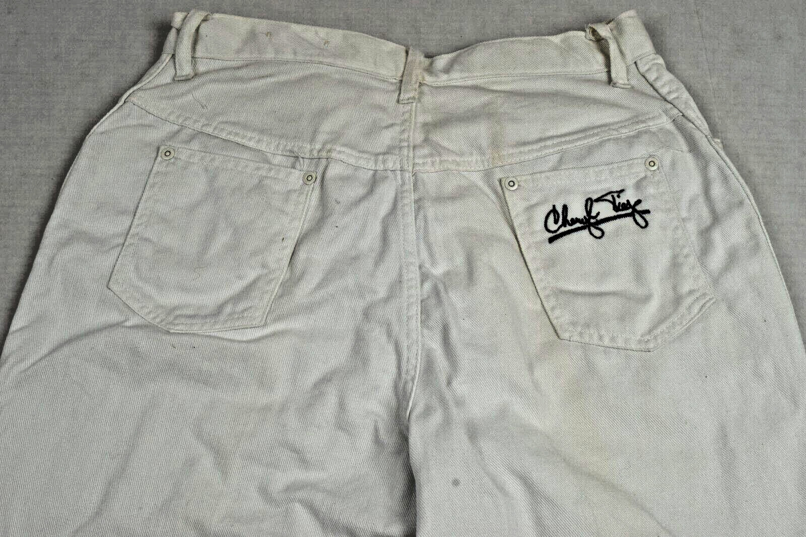 Vintage Cheryl Tiegs Pants Size 32 x 31 80s Dirty White Signature Made USA NWT