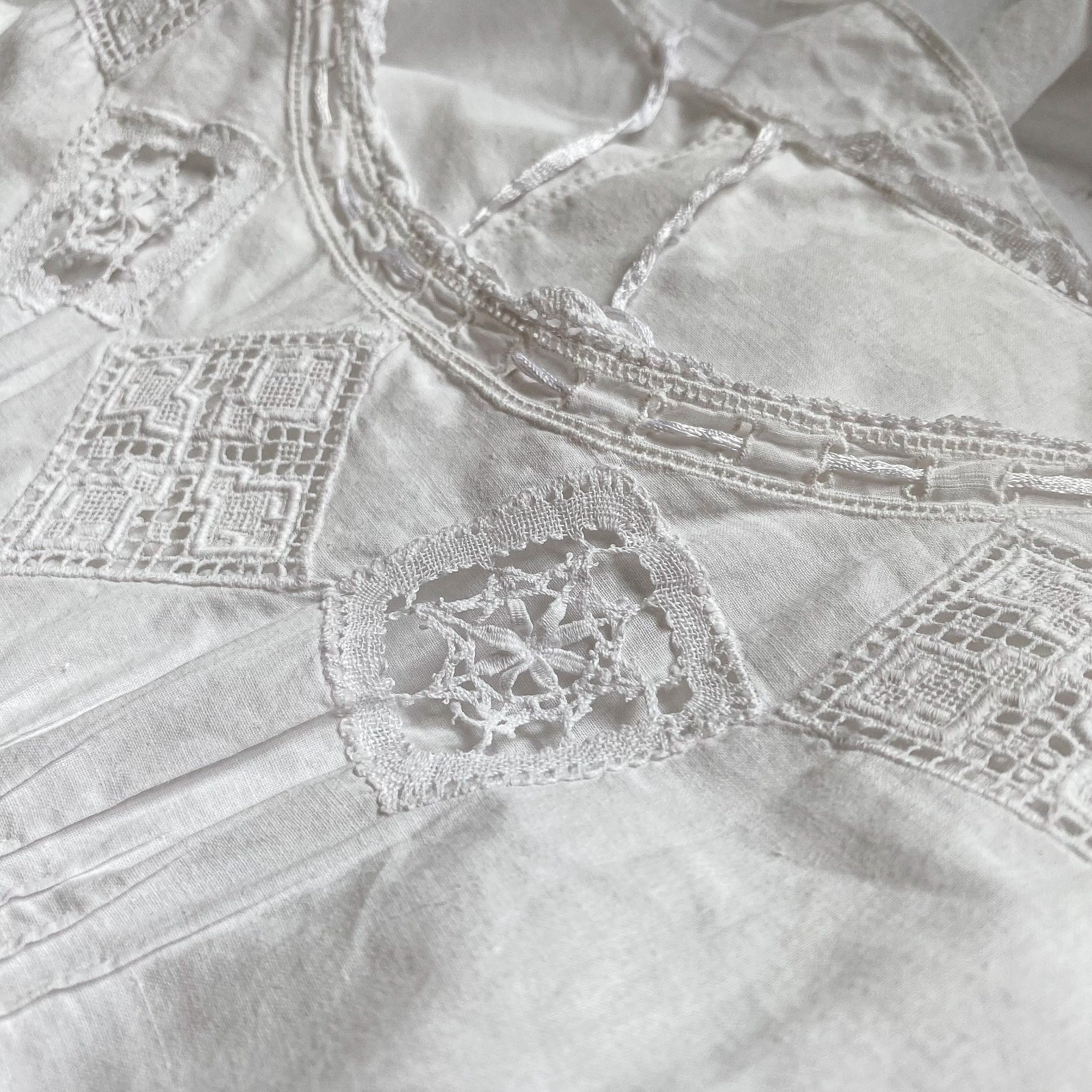 Authentic Edwardian Antique White Linen Lace Lingerie 1905-1912
