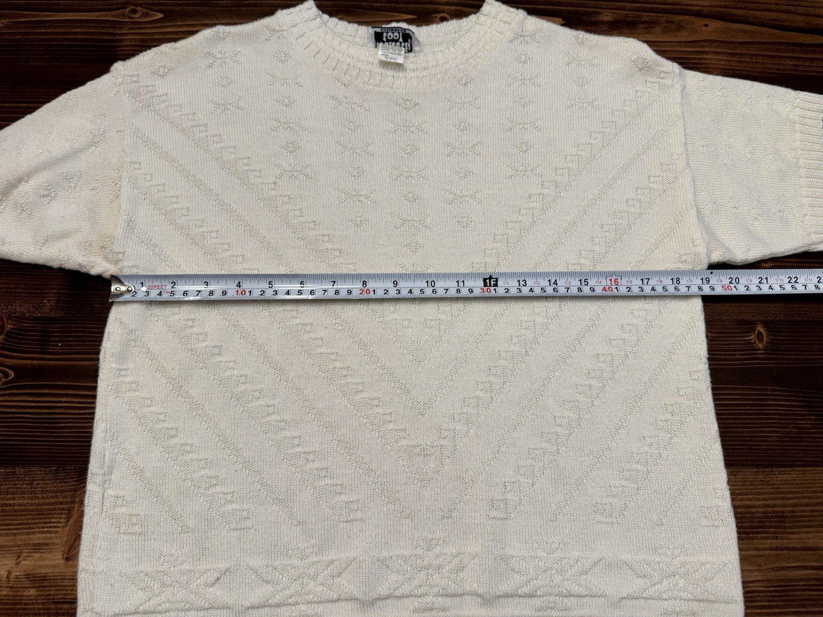Vintage 80’s Keneth Too Short Sleeve Crewneck Sweater, Cream Size S