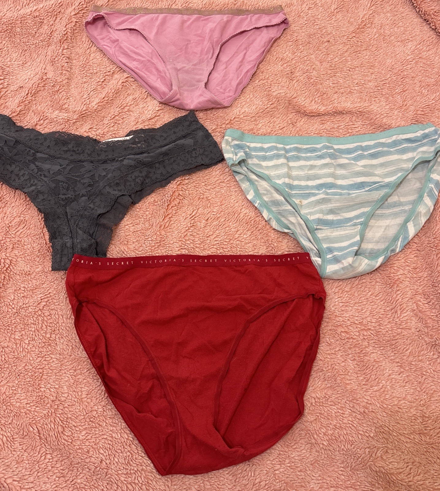 Vintage Lote 4 Pink/victoria Secrets Mic Pantis #200
