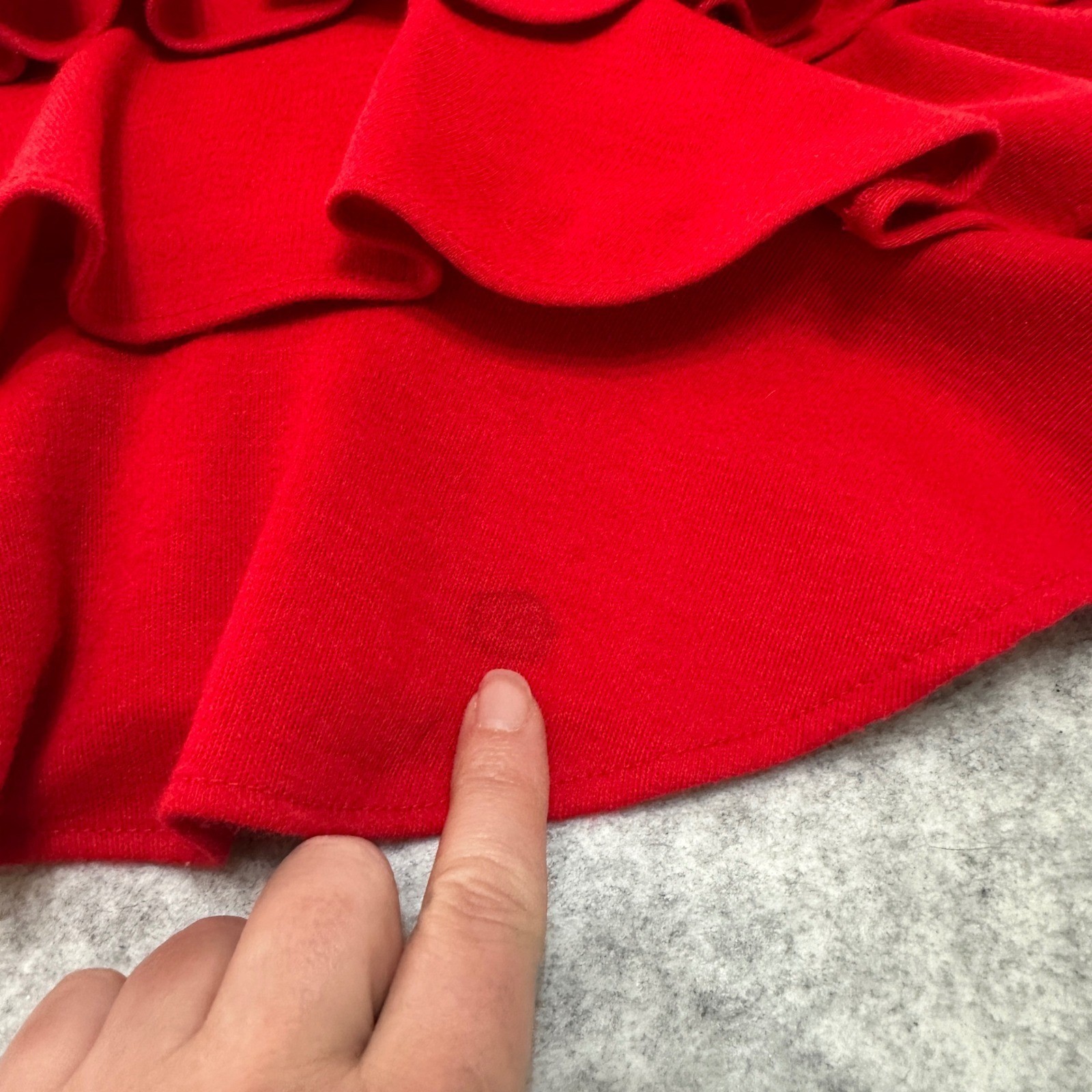 VTG All That Jazz Red Tiered Ruffle Blazer Dress Small Coquette Glam Maximalist