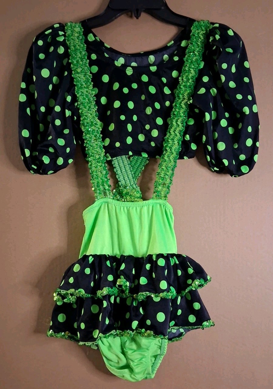 Vintage Curtain Call Costumes 80s 90s Neon Sequin Bodysuit 2 Piece Cosplay Lot 2