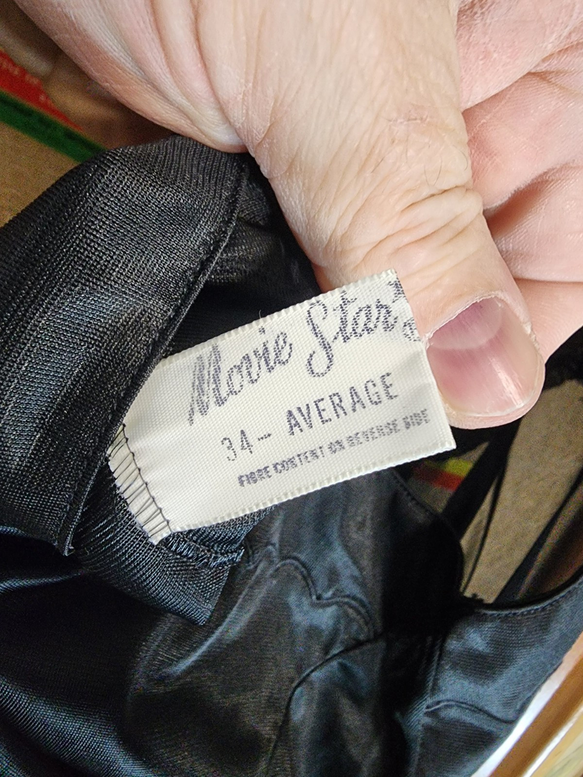 Movie Star Black Full Slip 100% Nylon Tricot Size 34 Average Made in USA Vintage