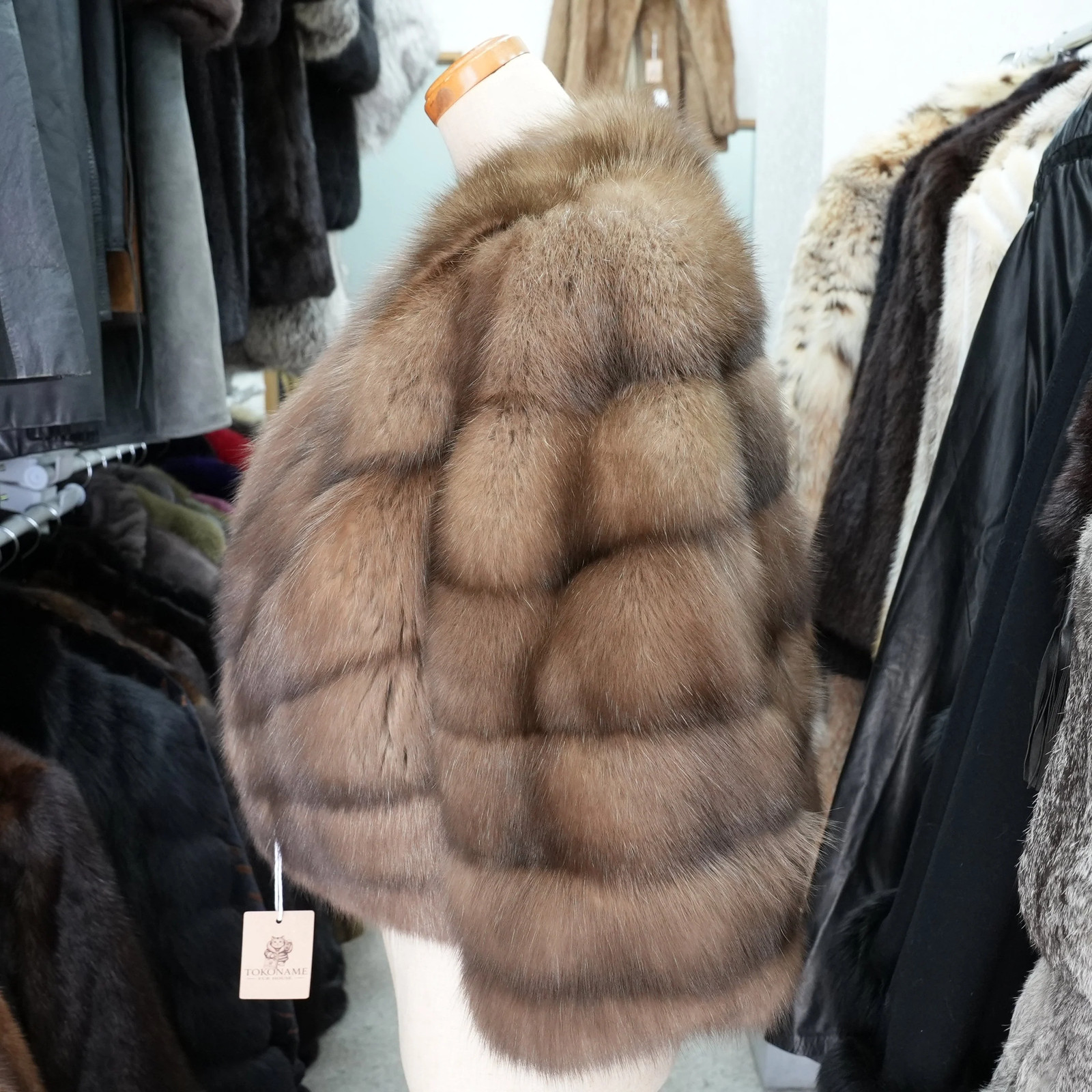 SOBOL Silvery Russian Sable Fur cropd Jacket – Genuine Vintage Fur From Japan