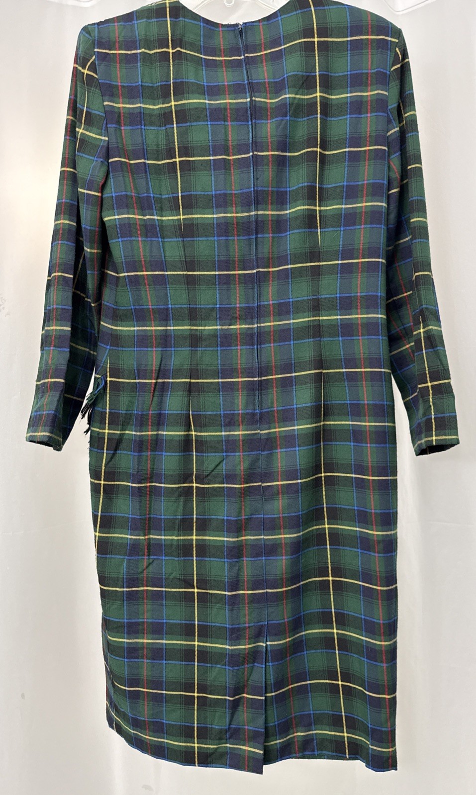 Vintage MHM Melissa Harper Dress 90’s Plaid Modest Scottish Pin Size 8