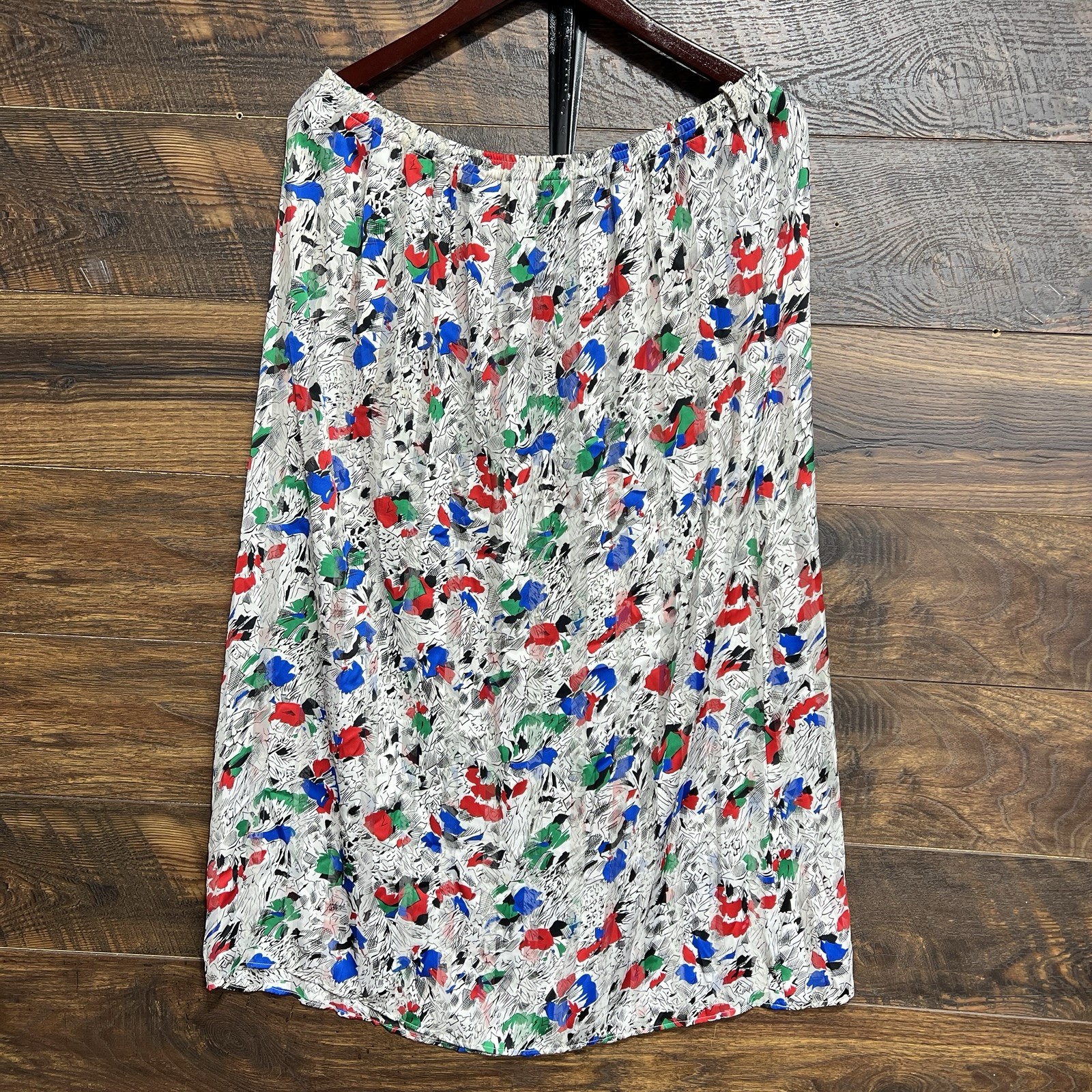 Phillipe Marques Vgt Skirt 33 x 33 Midi Length Office Floral Lightweight Sheer
