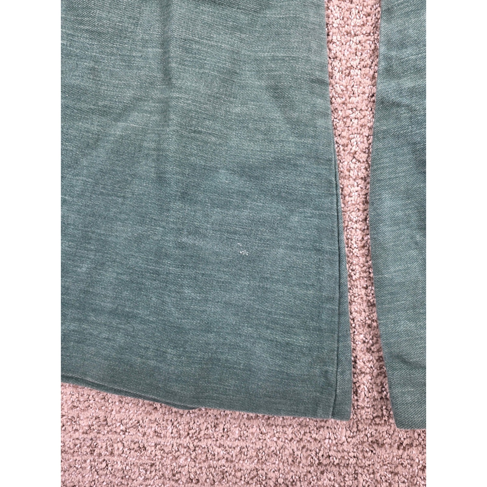 Vintage 70s Parkhouse Juniors Green Cotton Flare Leg Bell Bottom Pants 30×30
