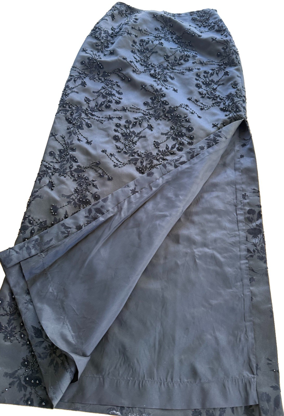 VTG Evening Skirt Black Sequin Maxi Women Sz 4 Formal Sparkly Evening Quiet Lux