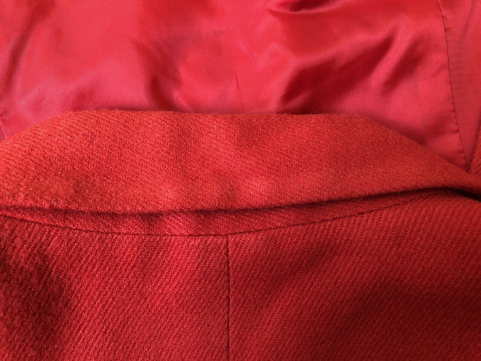 Vintage ’90s Red Double Breasted Military Style Blazer/Jacket Boutique Europa 6