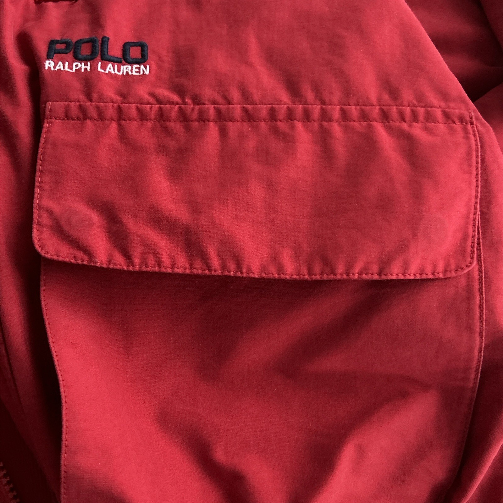 Ladies Ralph Lauren vintage Polo Jacket Red MED Elastic Waist Classic style EUC