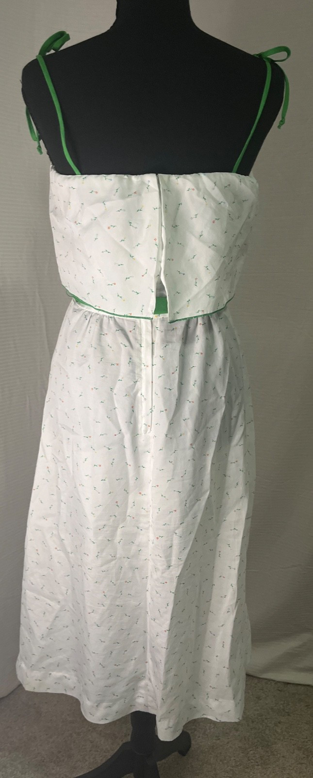 Vintage 70’s Floral Halter Dress Small XS Garden Party