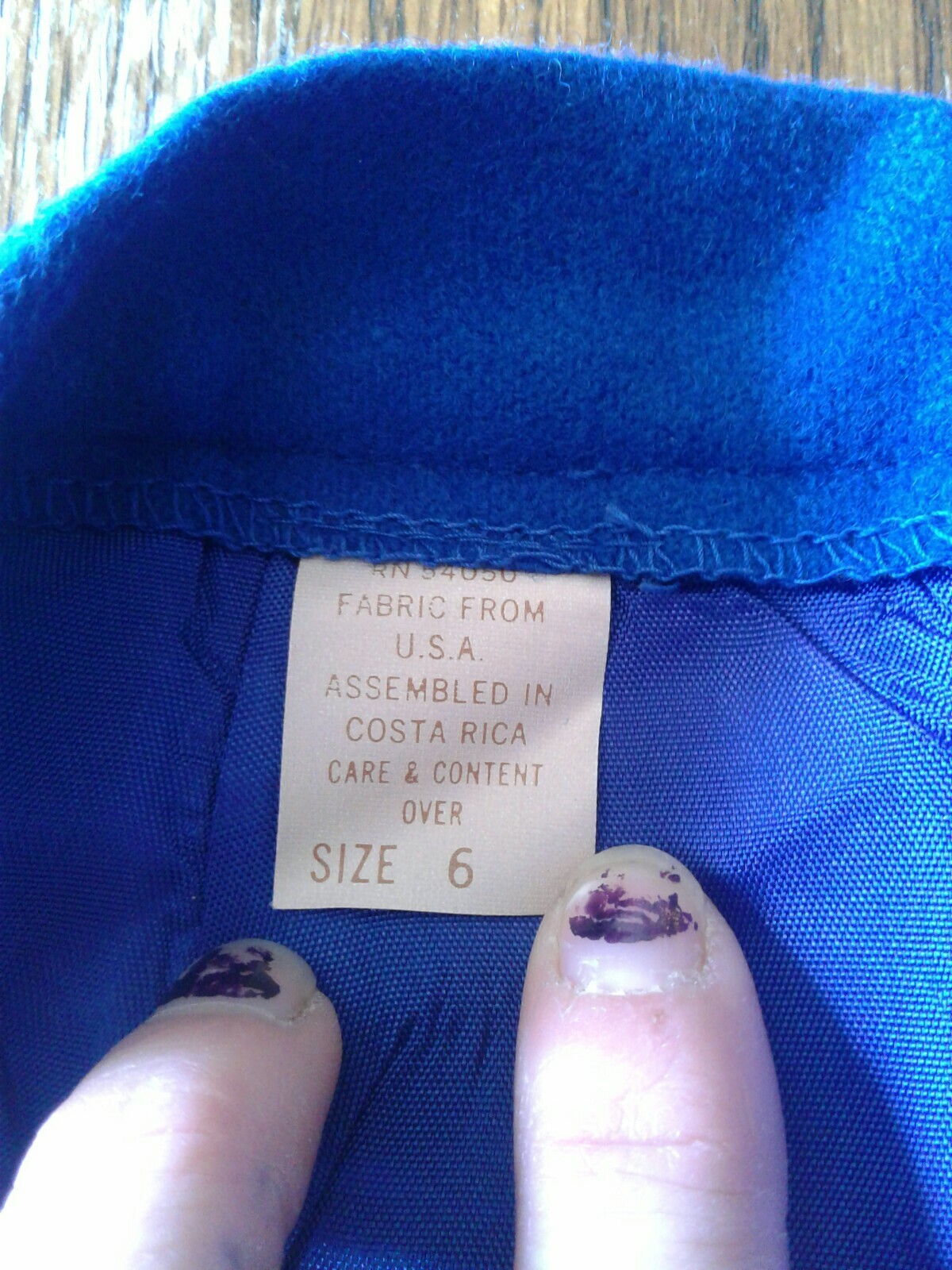 Vintage Saville Blue Wool 2 Piece Skirt Suit Size 6 (CB24)