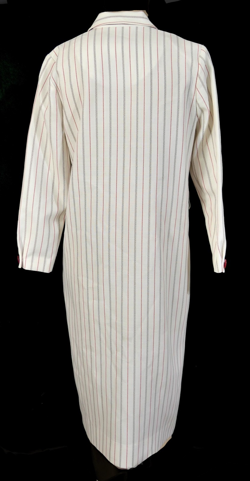 Vintage 70s Henry Lee Petites Business Shift Dress Pin Stripe Dagger Collar M