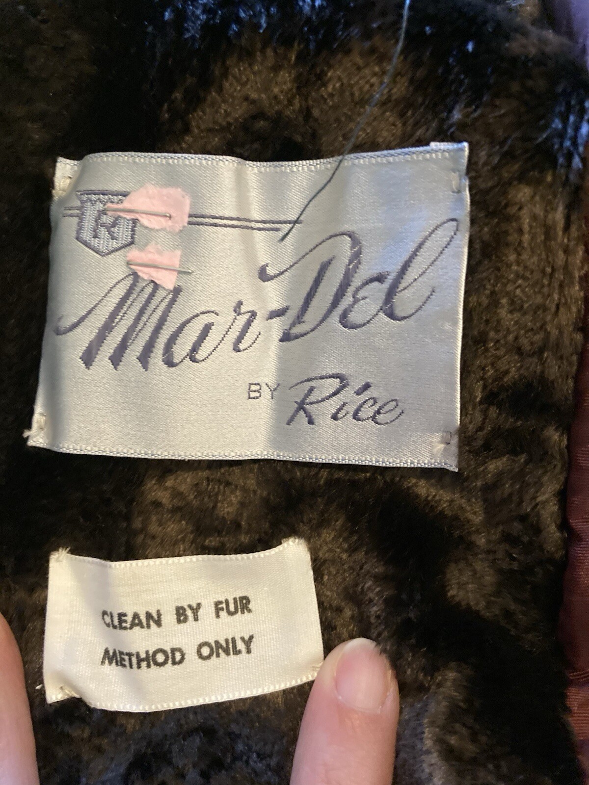 Vintage Mar-Del by Rice Brown Collared Faux Fur Cape Coat 1960’s Poncho MCM