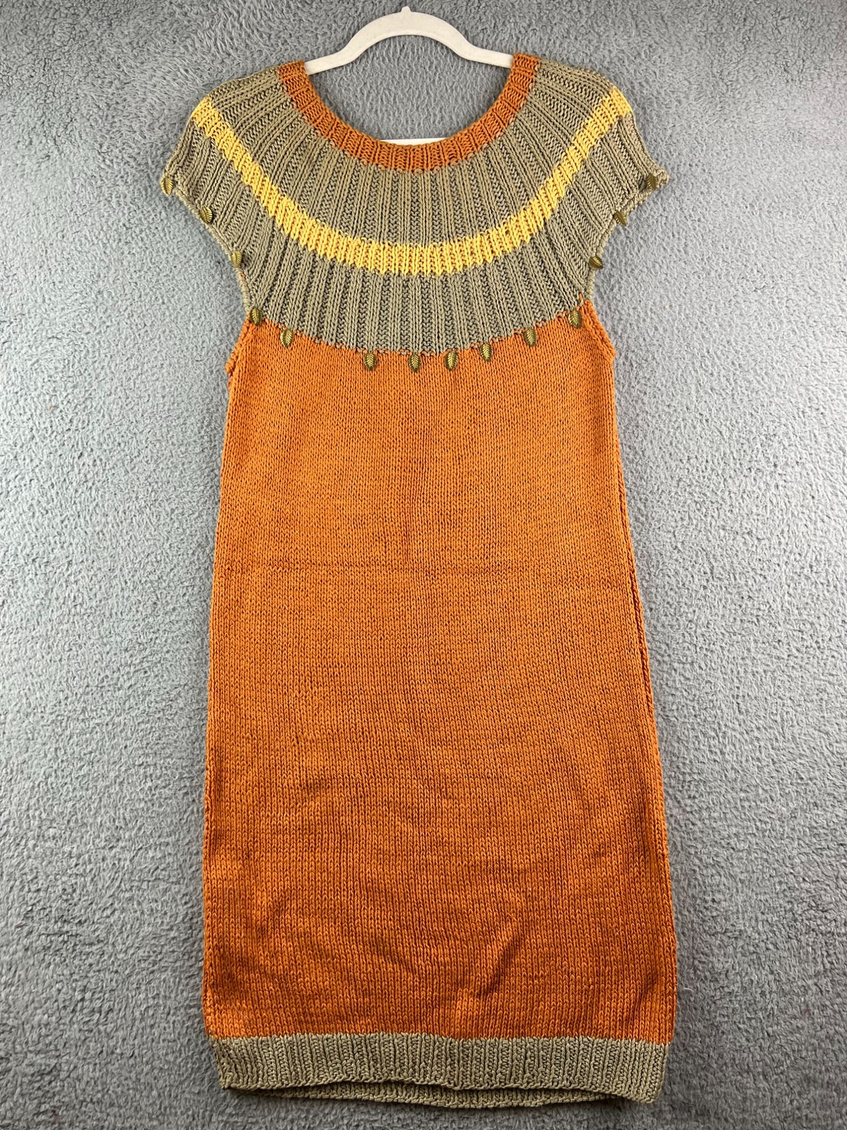 Vintage 80s INDIGO Knit sweater dress mini dress size 2 or women’s small