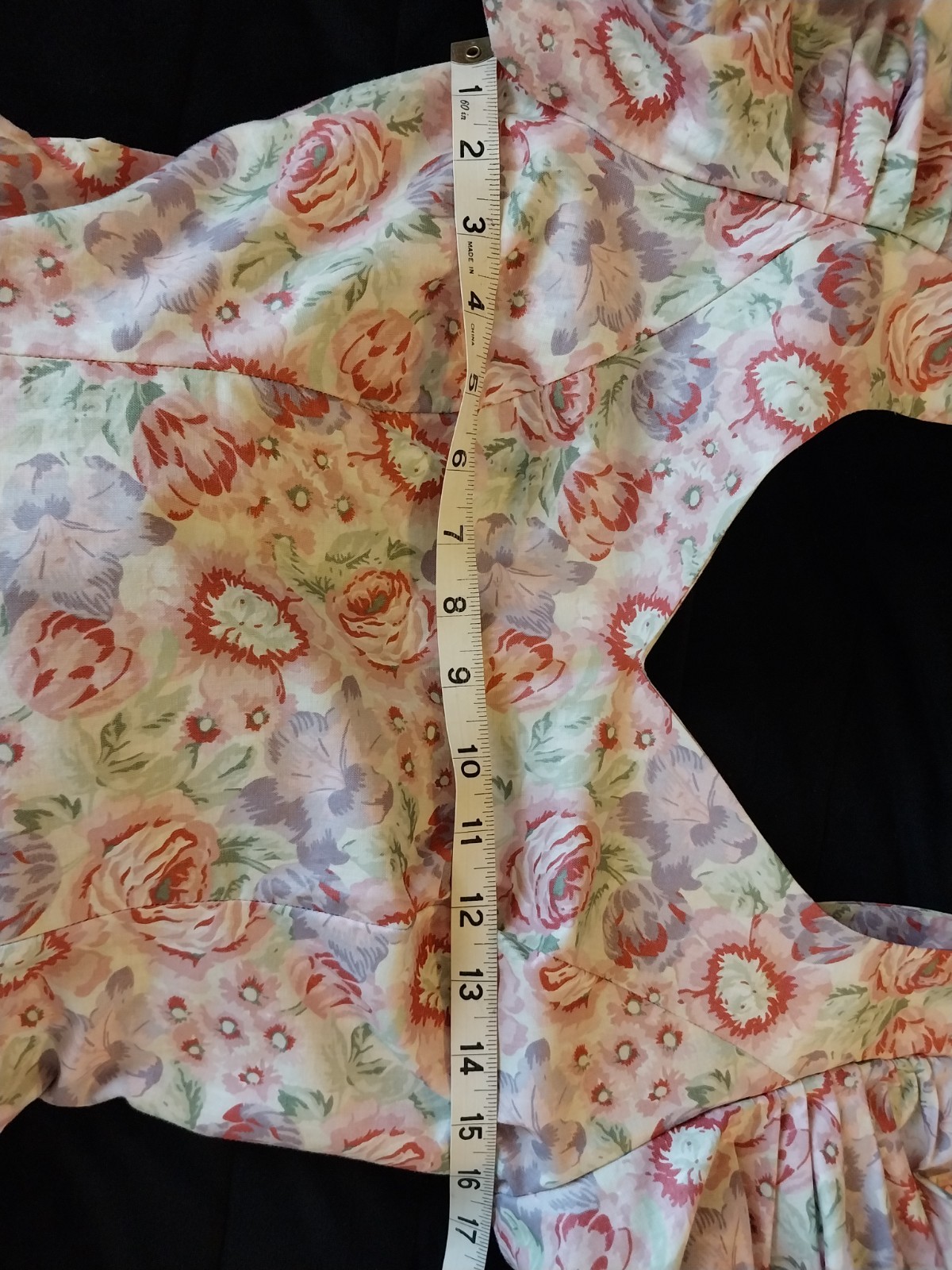 Vtg 1980s Laura Ashley Cottage-core Romantic Puff Sleeve Large Bow Tea Dress